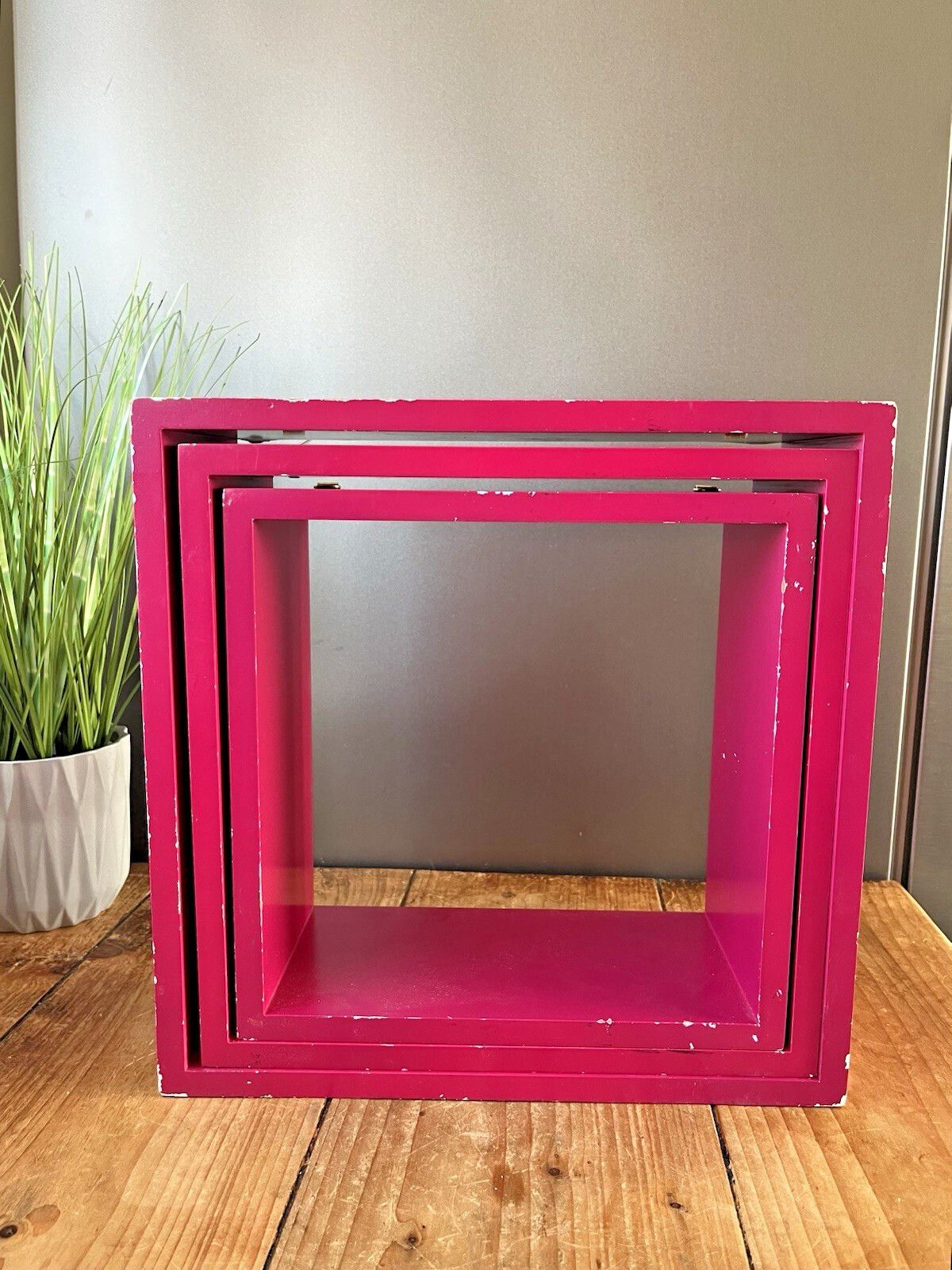 photo for sale 3 Mid Century 60's Style Shop Display Wall Cubes Shelves Vintage Retro Pop Art