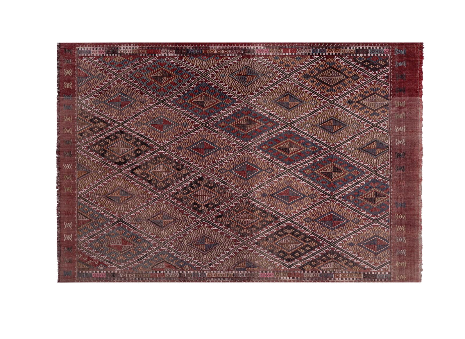 Turkish Jajim Kilim Rug 5'3'' X 7'9'' photo furniture