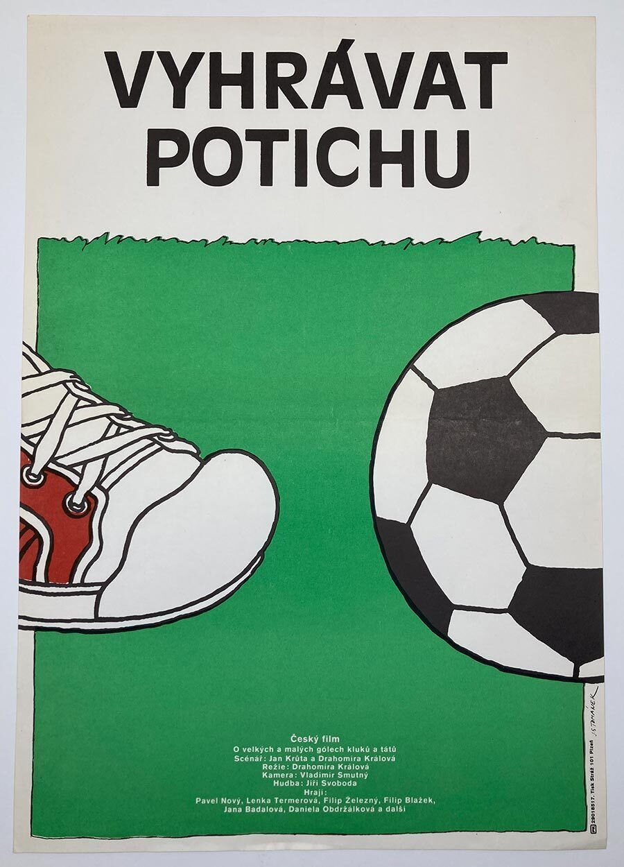 Original Movie Poster, ‎Winning Quietly, Jan Tománek, 1984, Genuine Czech Vintage Print