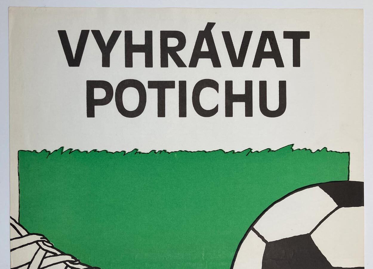 Original Movie Poster, ‎Winning Quietly, Jan Tománek, 1984, Genuine Czech Vintage Print photo furniture