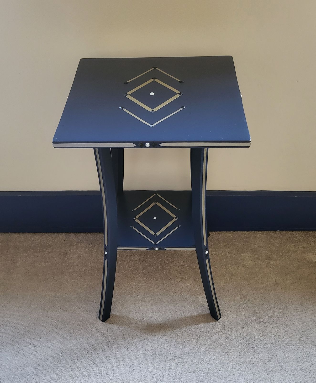 Bespoke Refurbished Vintage Oak Plant /Side Table By Tessqfurnishings photo for sale