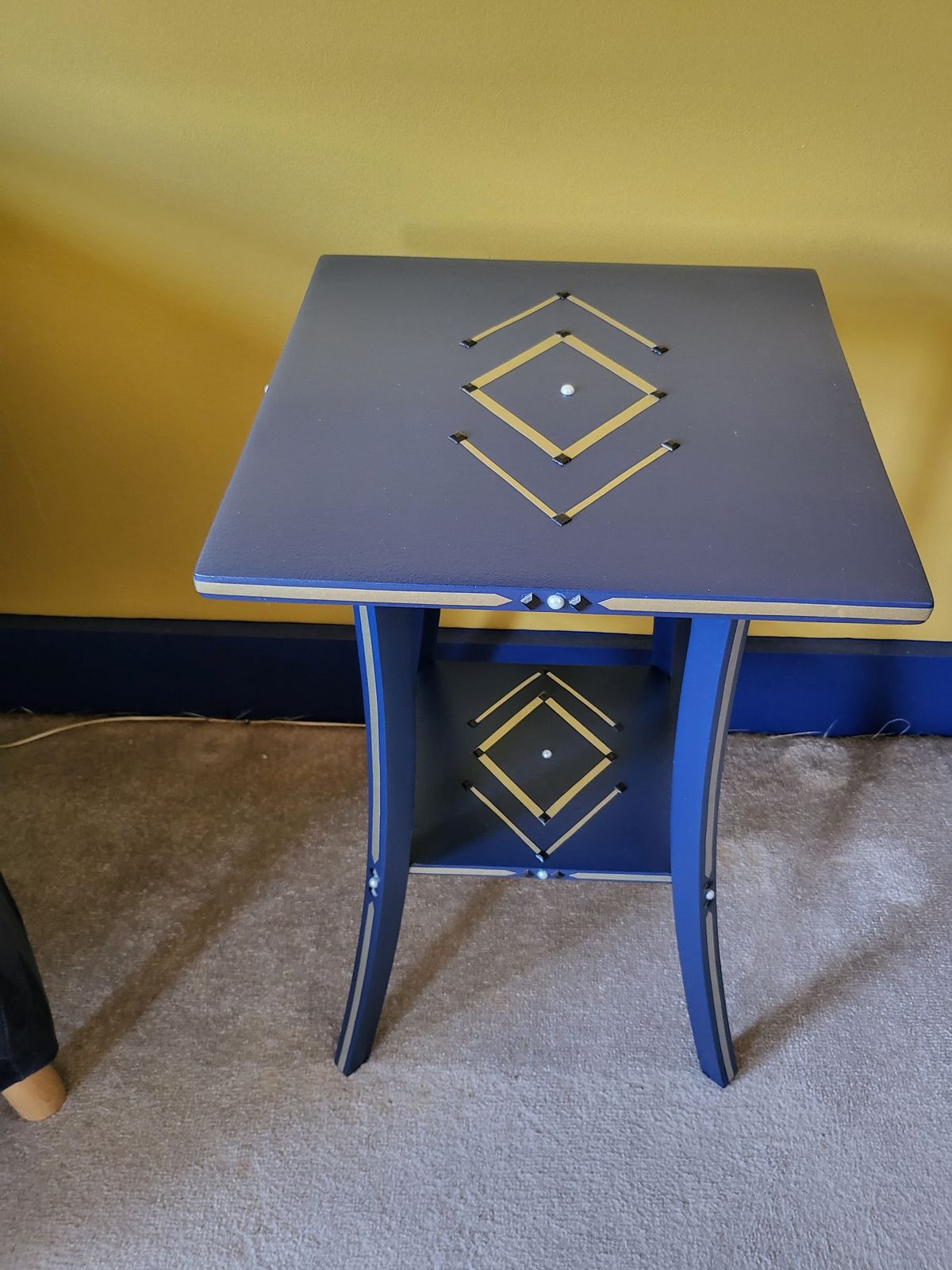 photo for sale Bespoke Refurbished Vintage Oak Plant /Side Table By Tessqfurnishings