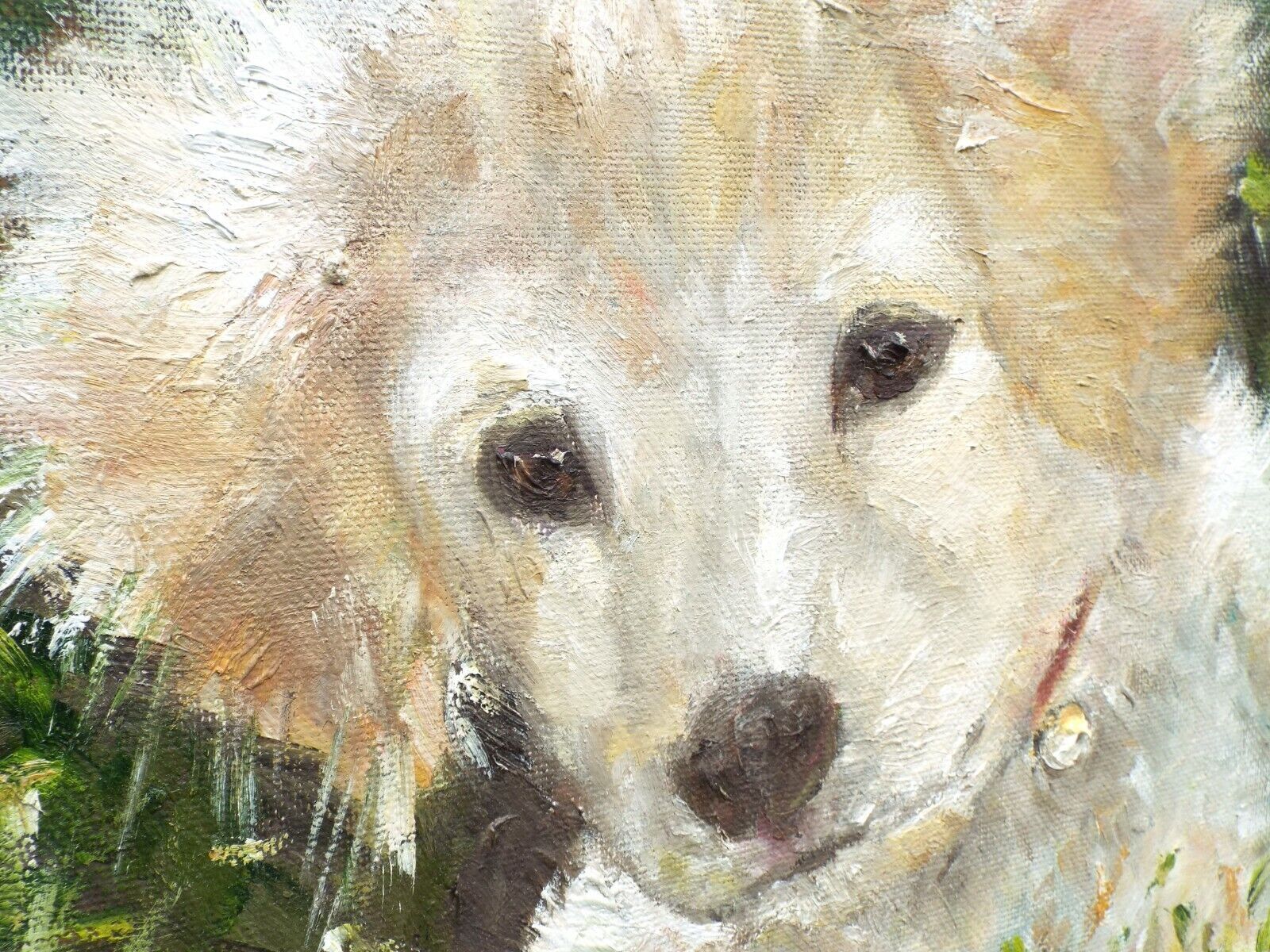 Retriever Puppy Dog Original Oil Painting Signed Framed  Andi J Lucas photo buy
