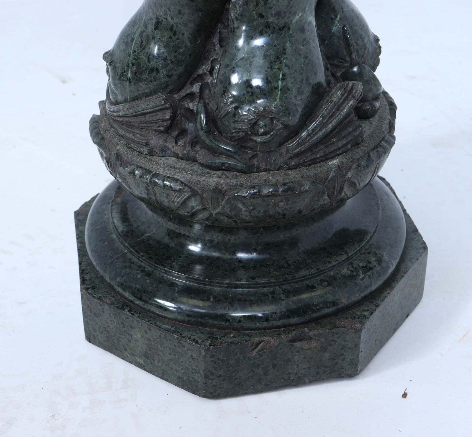 Antique Italian Serpentine Marble Pedestal C1880 photo buy