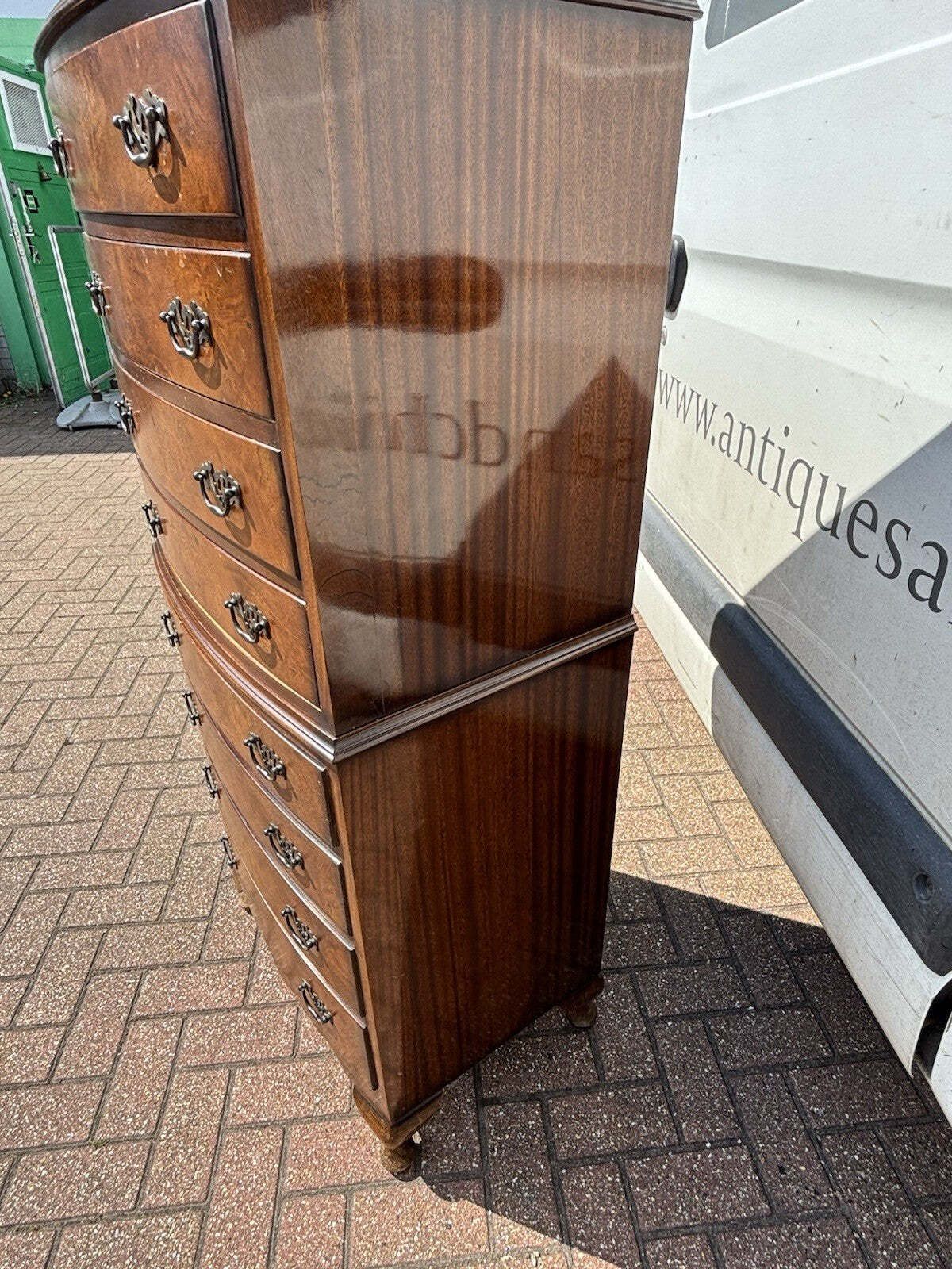 Chest Of Chest Set Of Drawers, Splits In 2 Pieces For Easier Transportation. photo vintage