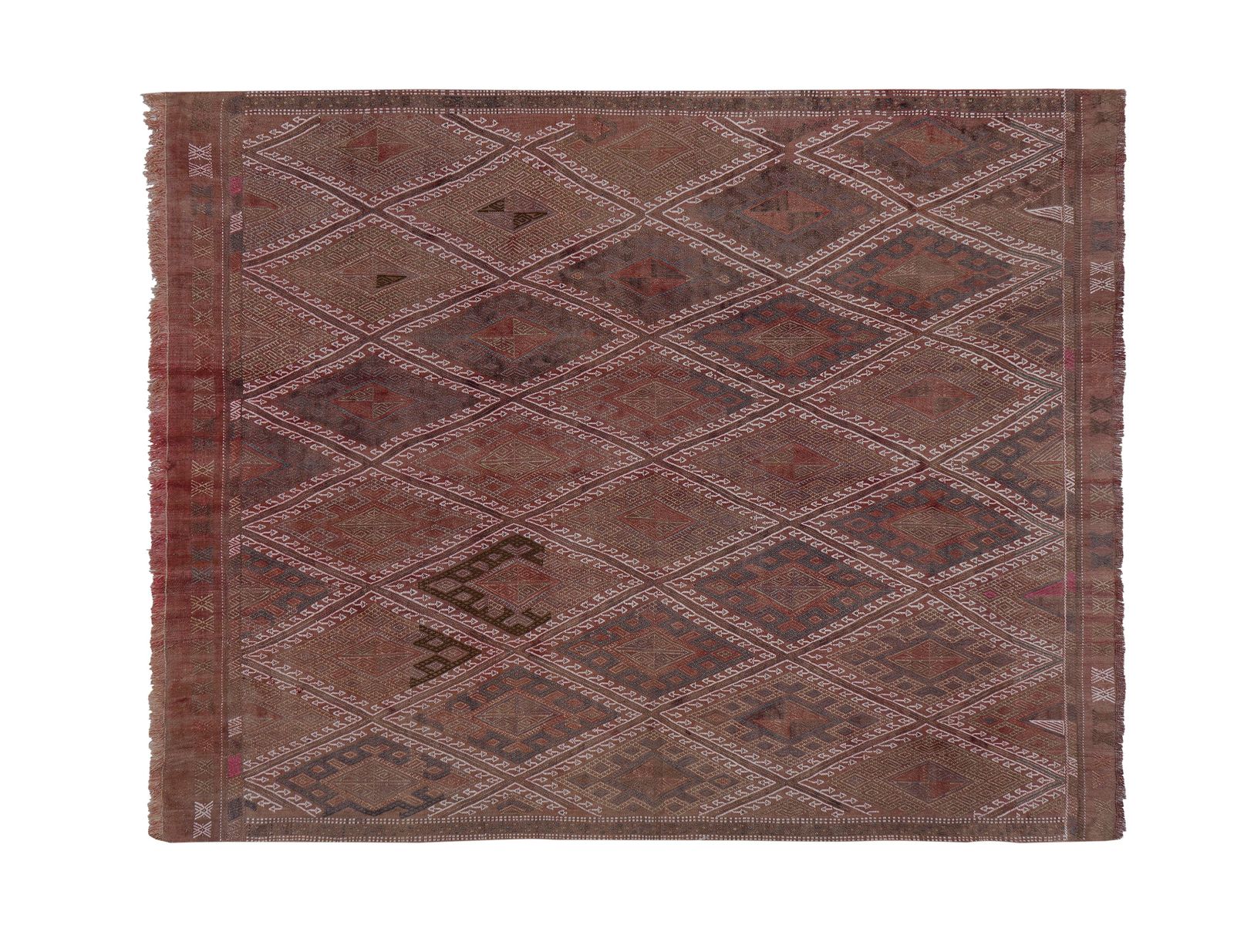 Vintage Embroided Jajim Kilim Rug 5'7'' X 7'5'' photo furniture