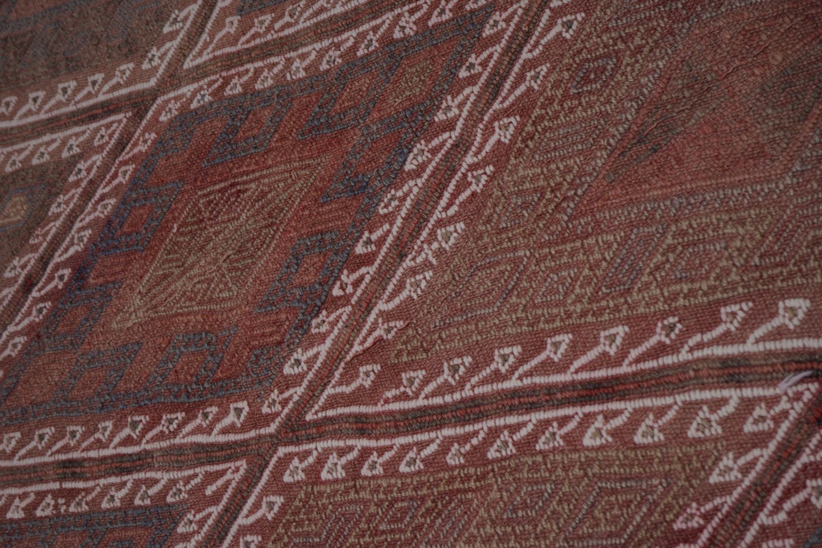 Vintage Embroided Jajim Kilim Rug 5'7'' X 7'5'' photo buy