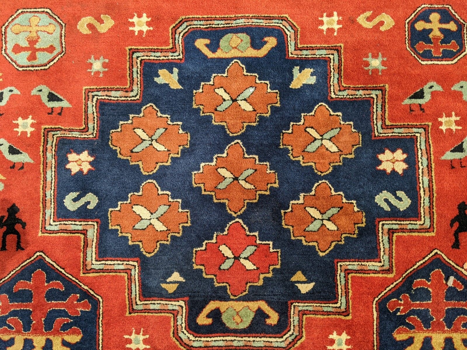photo furniture Antique Tetex Kazak Carpet Room Size   (Possible Pair)