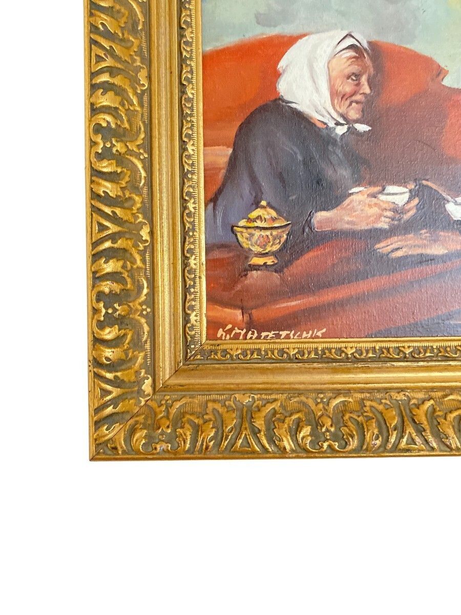 Oil On Canvas 20th Century Signed K.Matetschk photo furniture