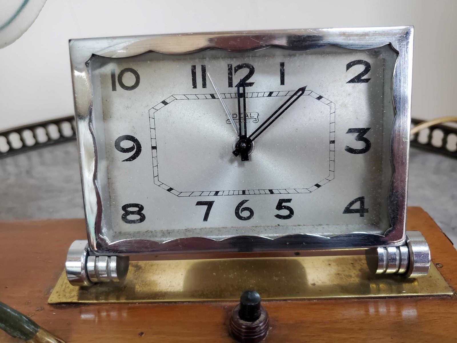 photo for sale Art Deco Clock With Lamp / Antelope Clock With Alarm / Antelope Lamp With Clock / 1920 Lamp Alarm / Deco Alarm Clock With Lamp / Art Deco