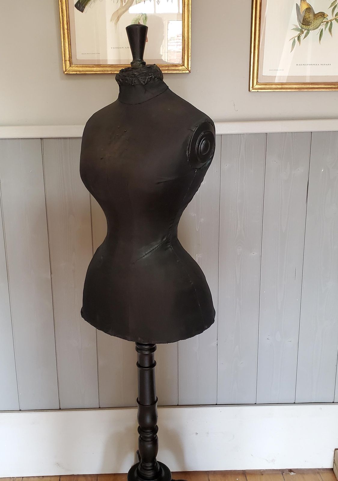 French Antique Wasp Waist Mannequin / Antique Mannequin / Dress Makers Mannequin / Antique Dress Form / 19th C Mannequin / Tailors Dummy photo Home Decor