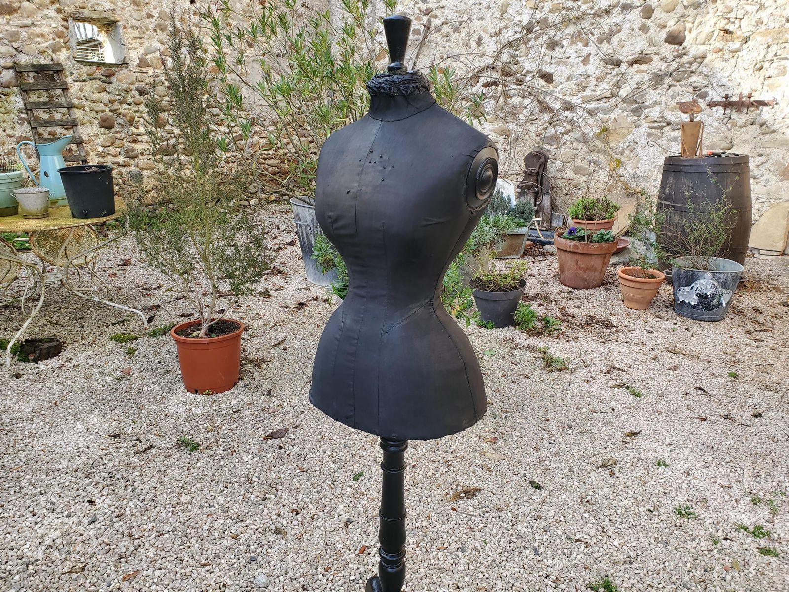 French Antique Wasp Waist Mannequin / Antique Mannequin / Dress Makers Mannequin / Antique Dress Form / 19th C Mannequin / Tailors Dummy photo 646.0