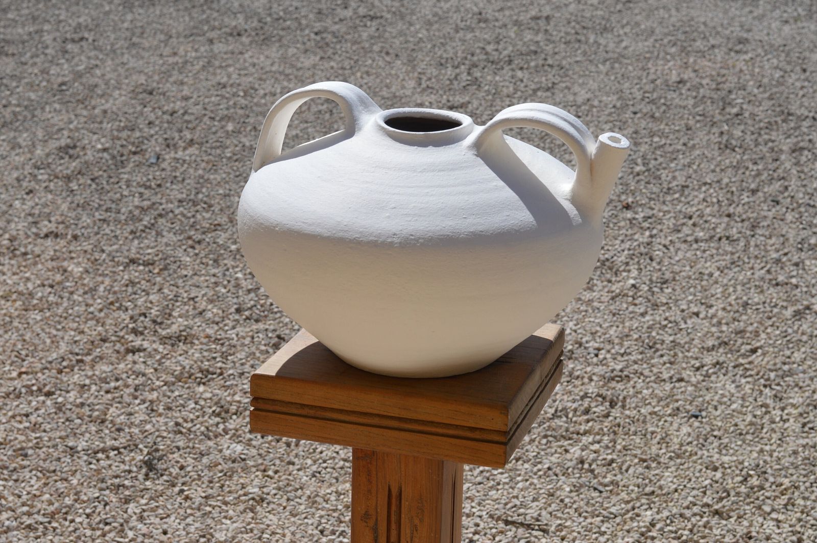 An Ancient French Wine Or Water Cruche / Large Wine Pitcher From The 1700s / Hand Thrown Clay Jug From Sw France / Interior Design Jug photo for sale
