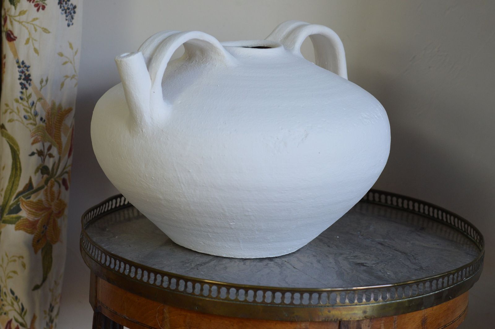An Ancient French Wine Or Water Cruche / Large Wine Pitcher From The 1700s / Hand Thrown Clay Jug From Sw France / Interior Design Jug photo Home Decor