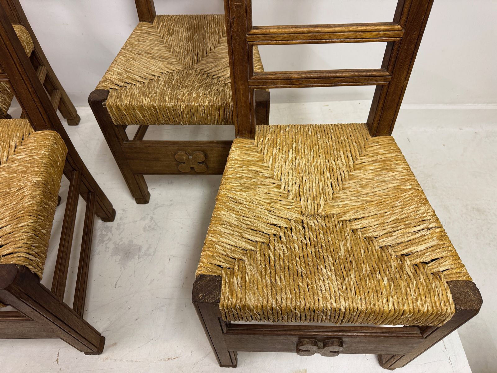 Set Of Six Arts And Crafts Ecclesiastical Dining Chairs, Circa 1900 photo 1195.0