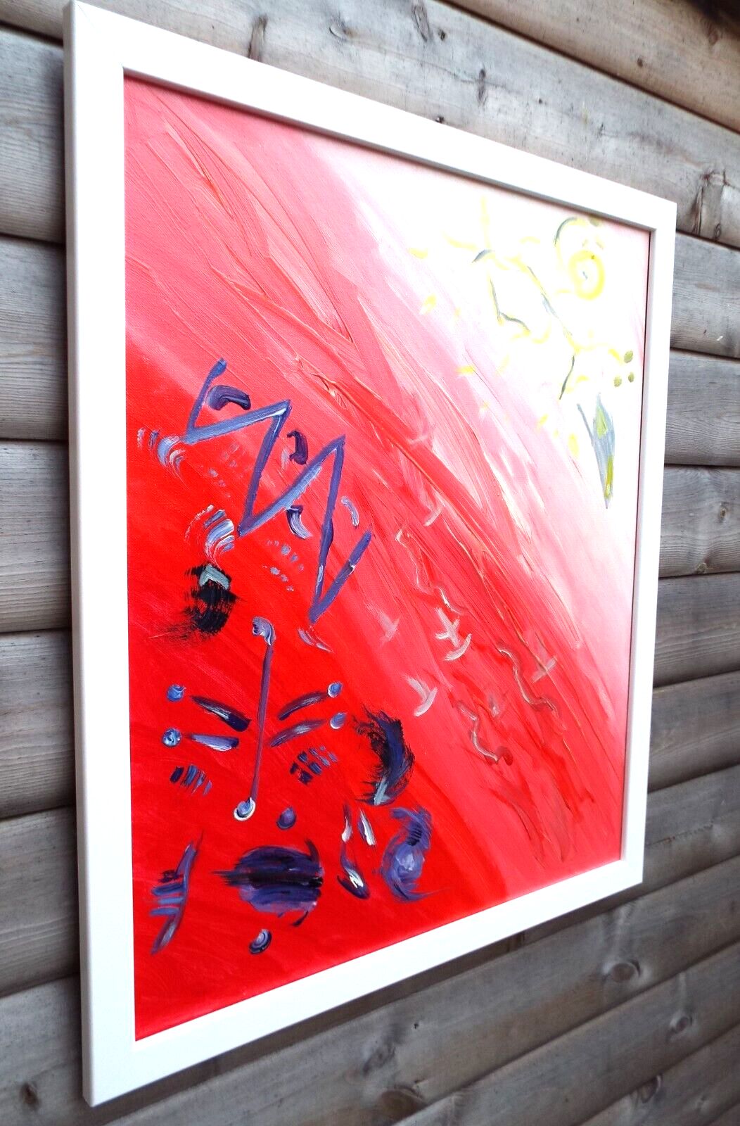 Abstract Light Language Expressionist Painting Dividing Channel Fraser J Lucas photo vinterior