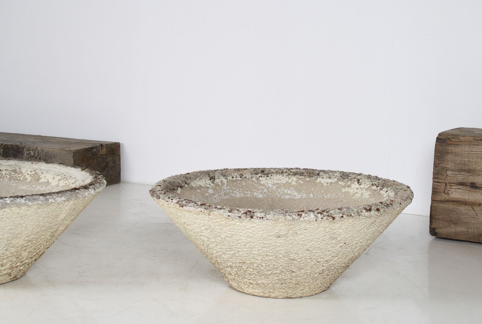 A Large Pair Of Mid Century Modernist Concrete Planters In The Manner Of Willy Guhl photo 1295.0