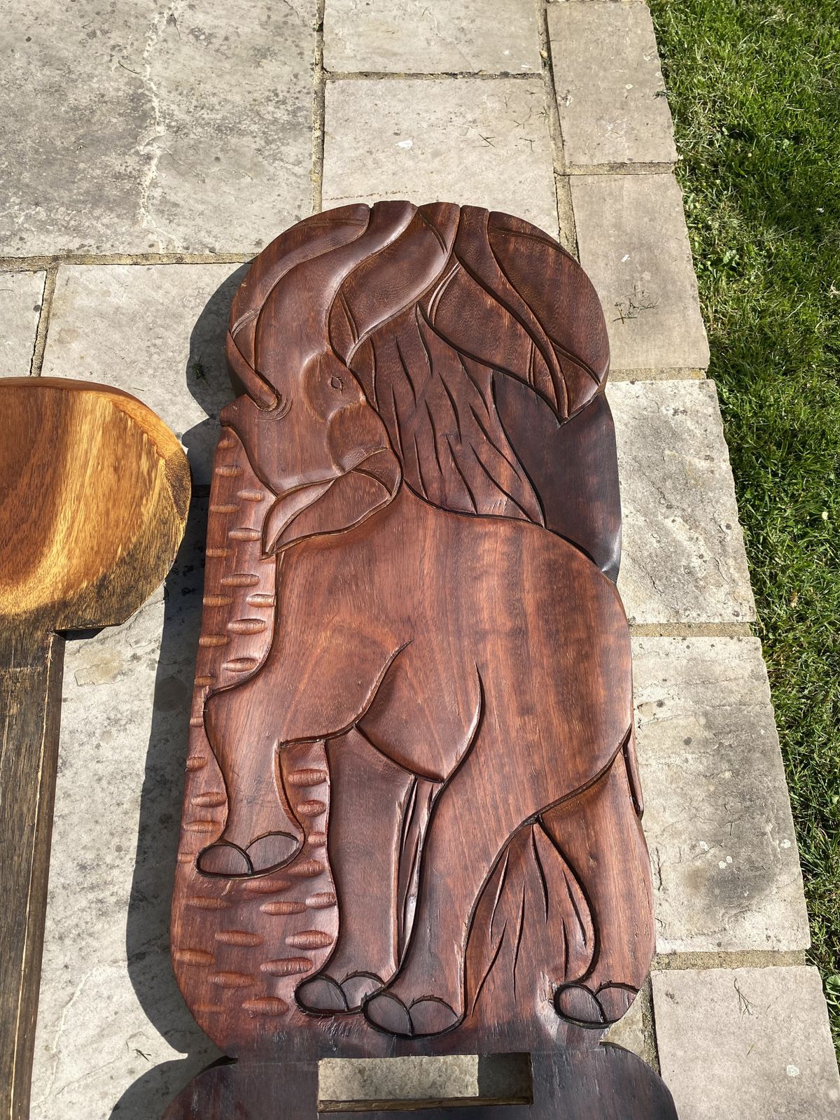 150.0 Unusual Wooden Two Piece Chair photo