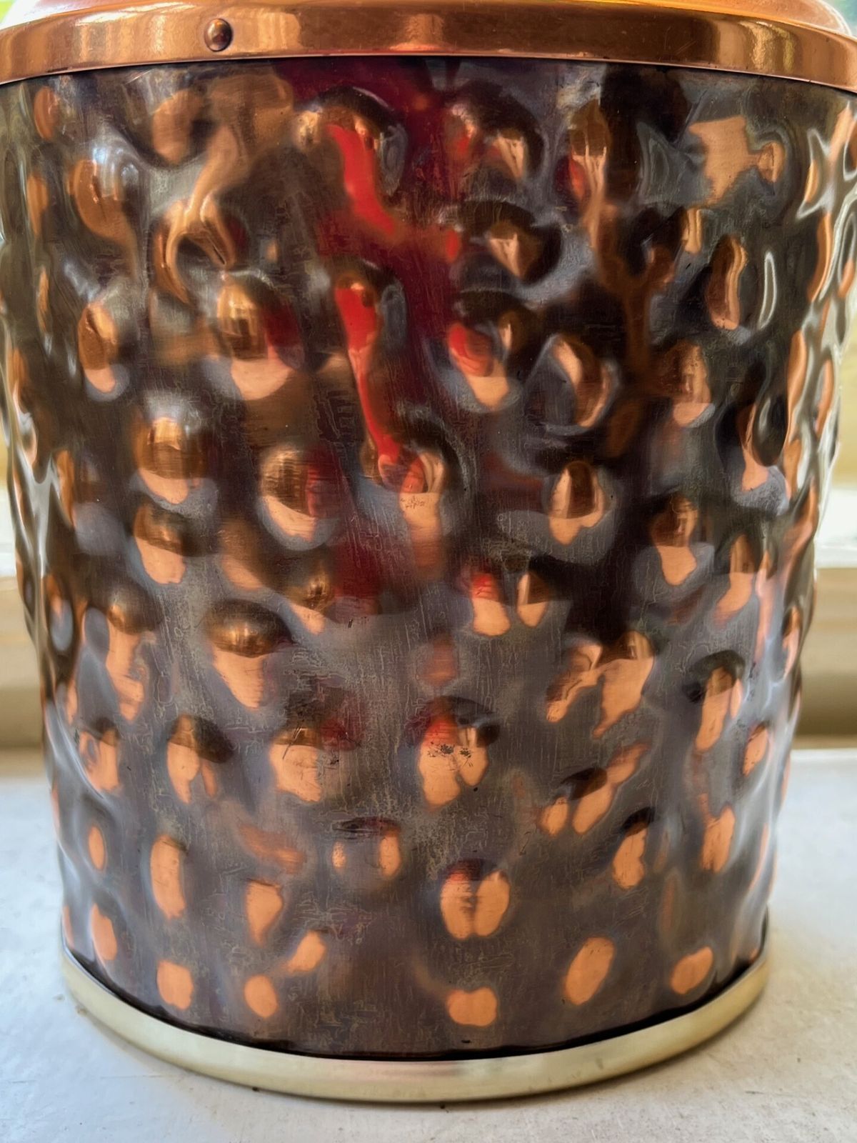 1970’s Hammered Copper Table Lamp From Zambia photo for sale