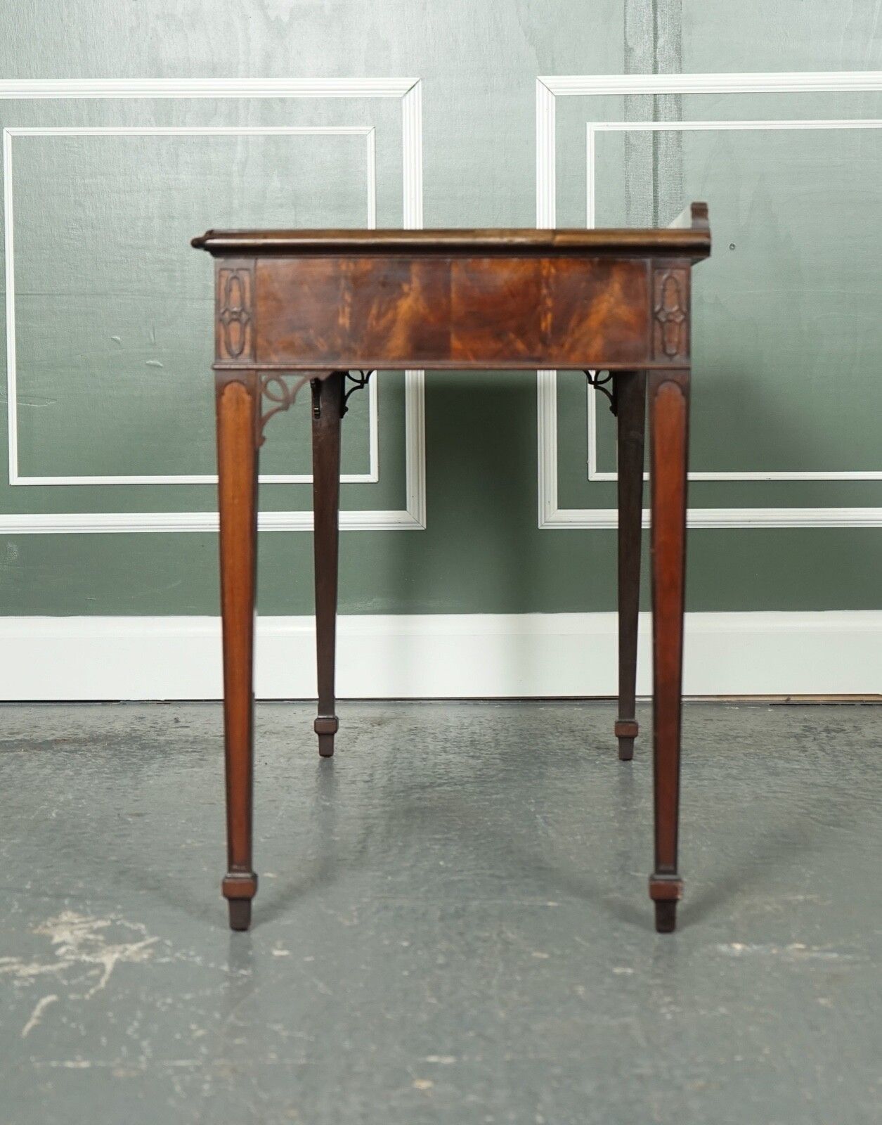 photo for sale Stunning Chippendale Style Mahogany Console Hallway Table With Original Handles
