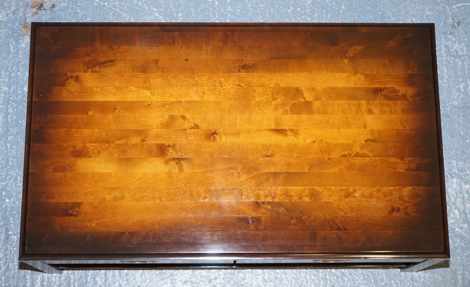 photo furniture Stunning Vintage Military Campaign Mahogany & Brass Coffee Table