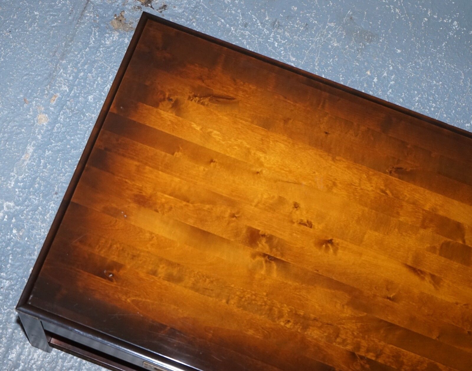 photo for sale Stunning Vintage Military Campaign Mahogany & Brass Coffee Table
