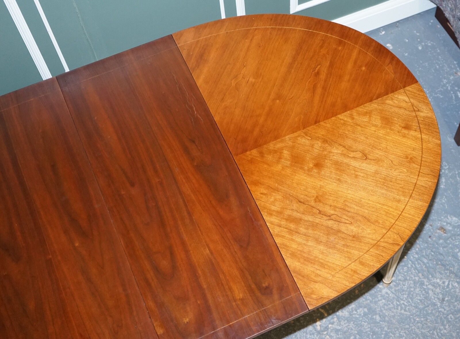 photo for sale Kindel Furniture Cherrywood & Handpainted Gildwood Extendable Dining Table