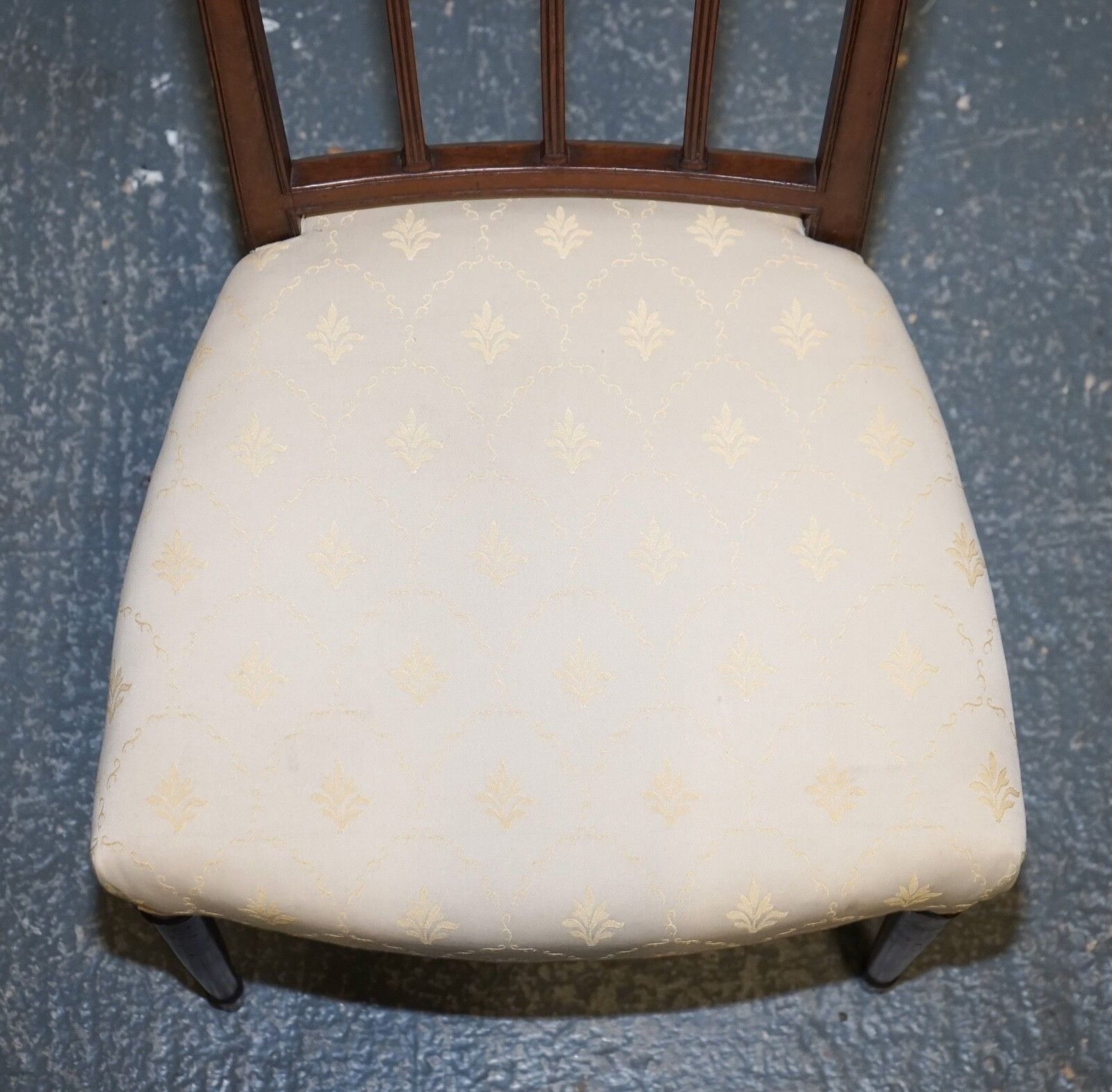 photo buy Victorian Pair Of Side Chairs With Cream Fabric Seats