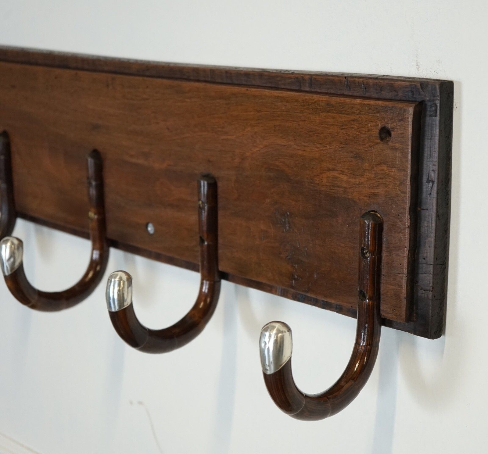 photo furniture Rare Custom Made Art Deco 1920 Sterling Silver Mounted Hat Coat Wall Rack J1