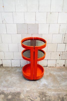 Italiaanse Trolley Van Gelakt Hout En Glas, Jaren 1960 photo for sale