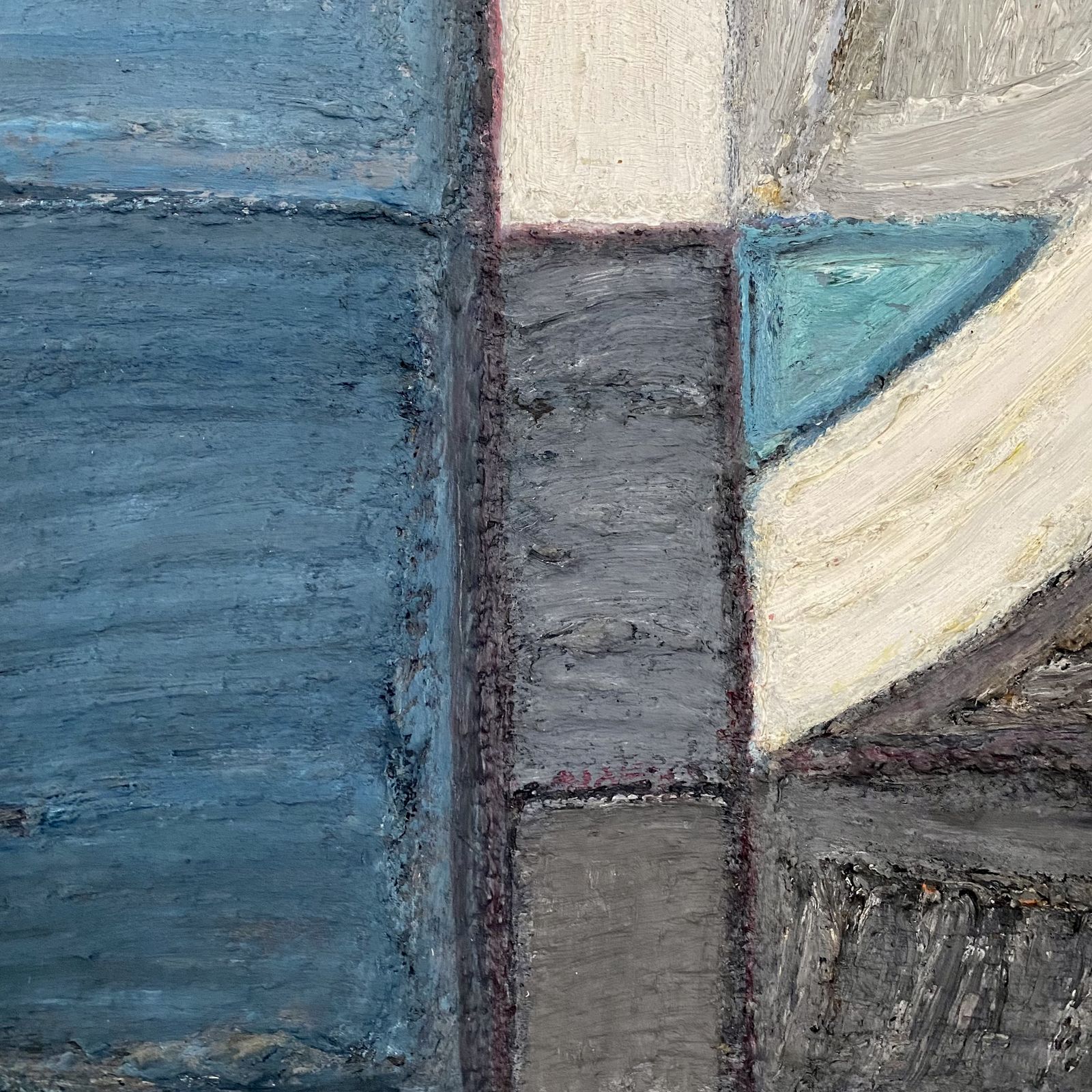 Large Swedish Modernist Abstract Painting By Max Gregor Carlsson photo vinterior