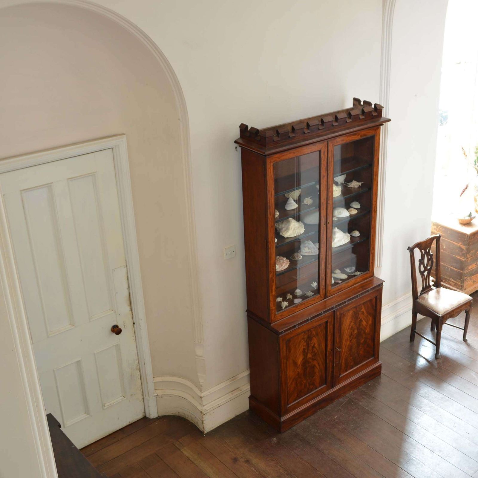 Glazed Bookcase With Crenelated Cornice, By James Winter & Son photo furniture