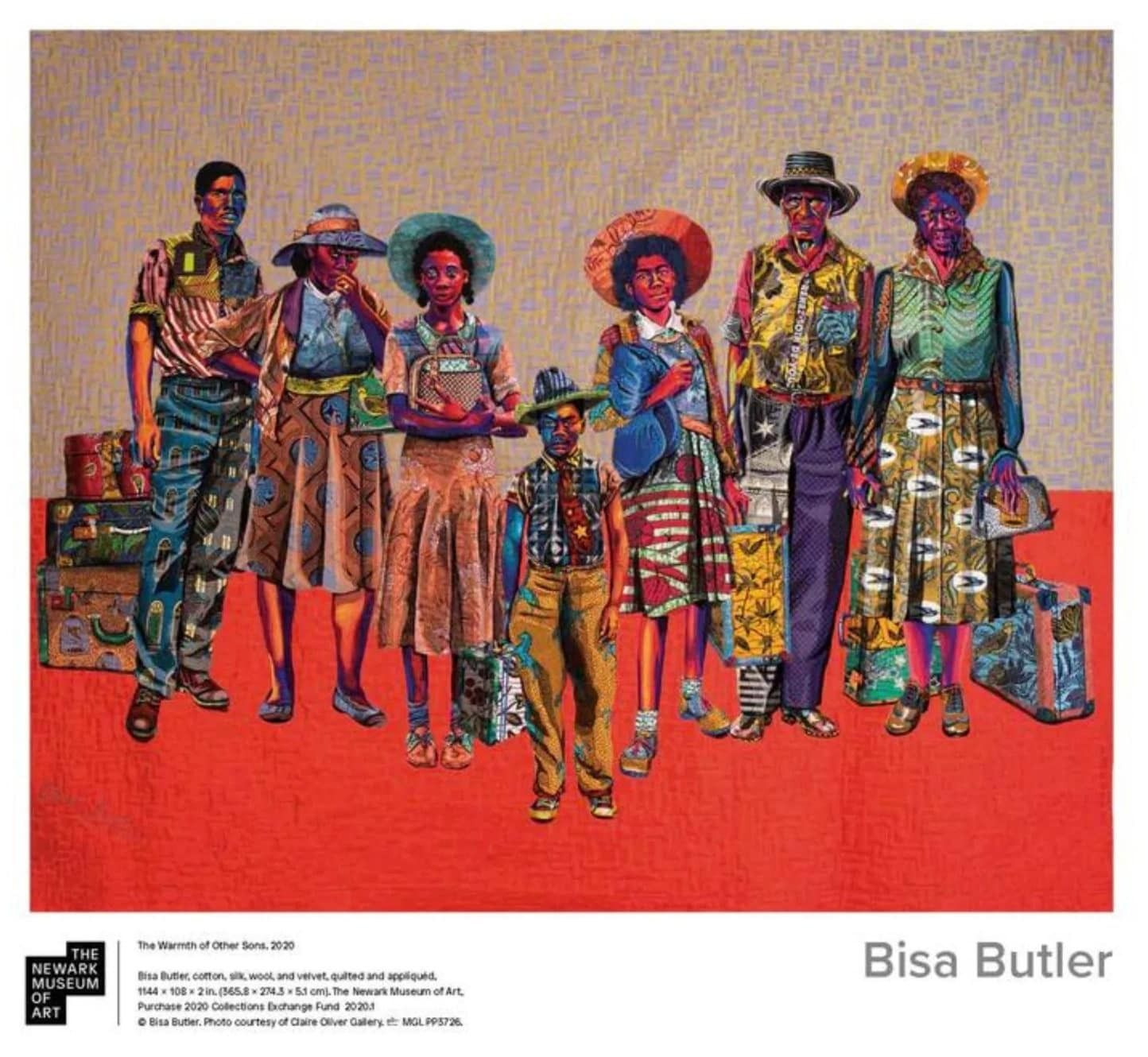 Original Bisa Butler Exhibition Poster   The Warmth Of Other Sons   Stunning Museum Print, Quilt, African American Art