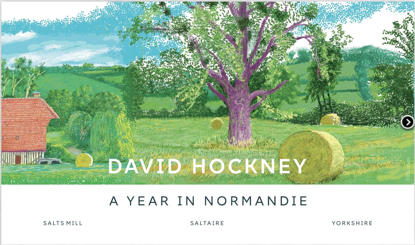 Original David Hockney Exhibition Poster   Purple Tree   A Year In Normandie   Authentic Official Museum Print