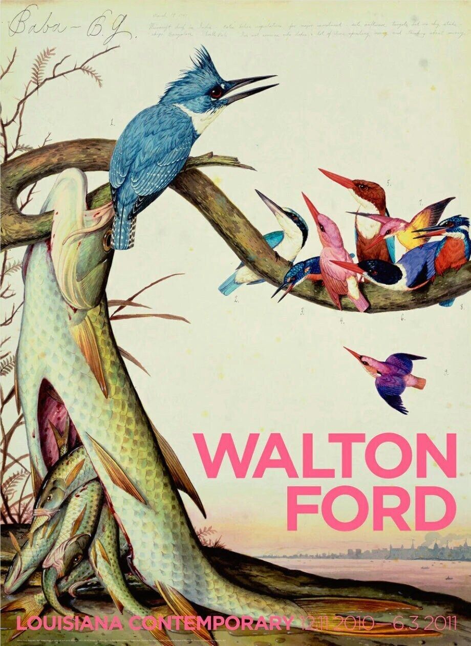 Authentic Walton Ford Exhibition Poster   Baba Bg   Original Museum Print Wall Art American Watercolor Nature Animals