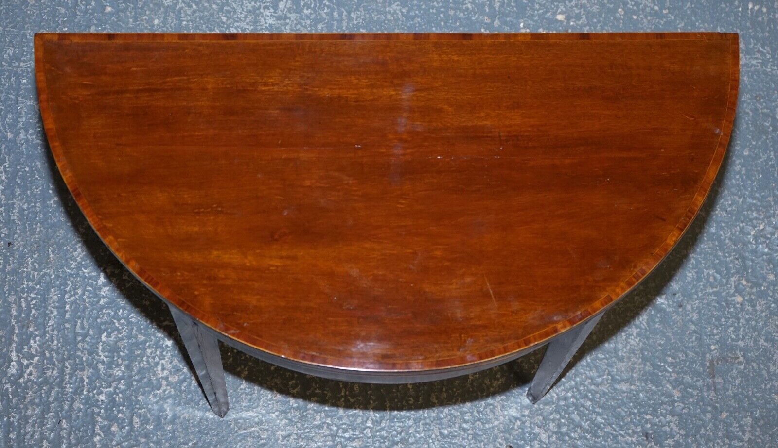 photo furniture Fine Antique Circa 1890 Console Games Demi Lune Hallway Card Table Unfolds