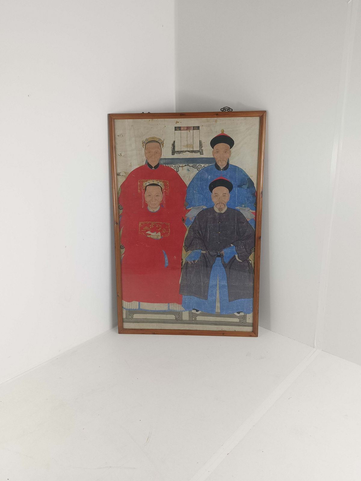 A Framed Chinese Ancestral Portrait Is A Traditional Hand Painted photo 999.0