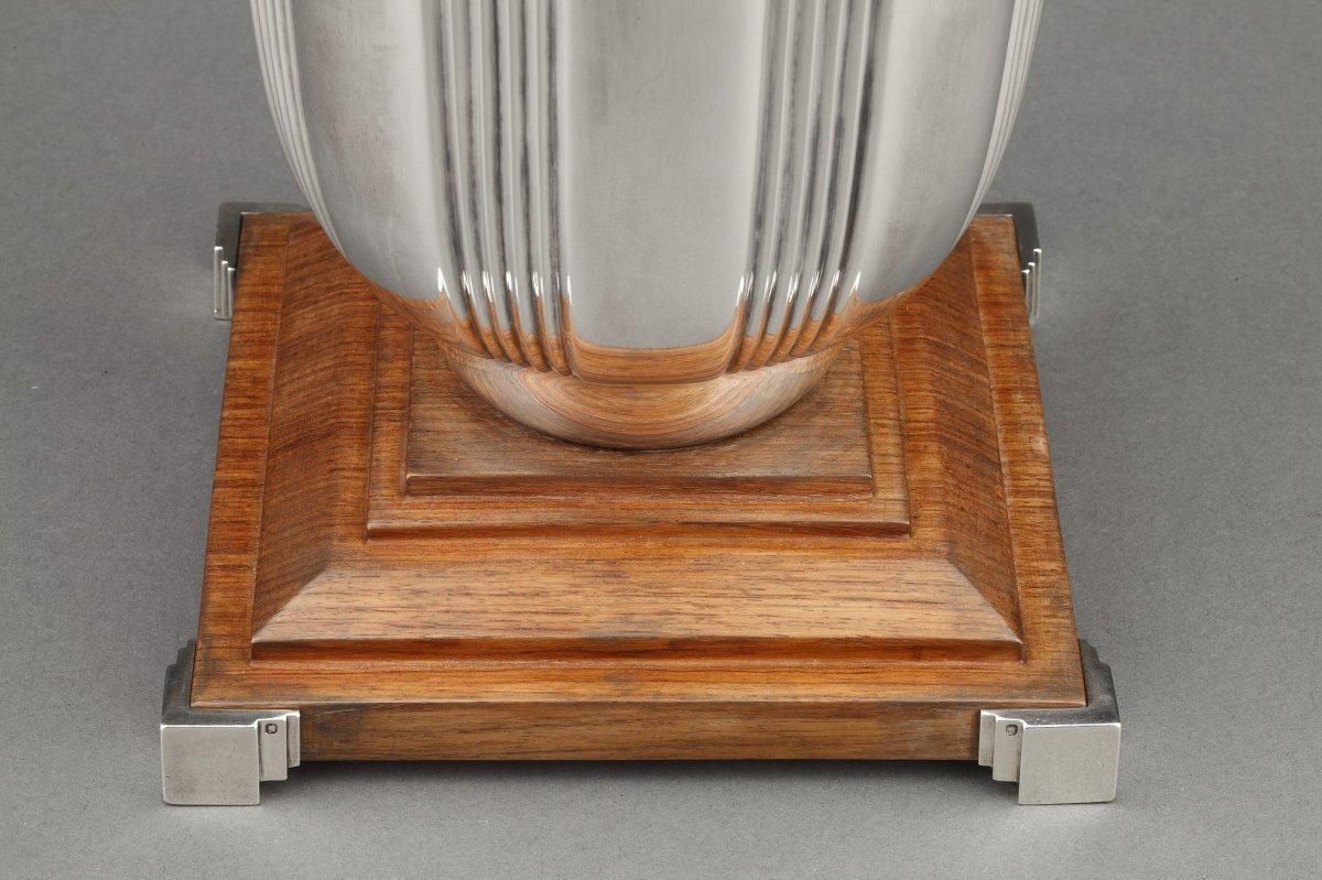 Goldsmith Lapparra   Vase In Sterling Silver Art Deco Period photo 9185.0