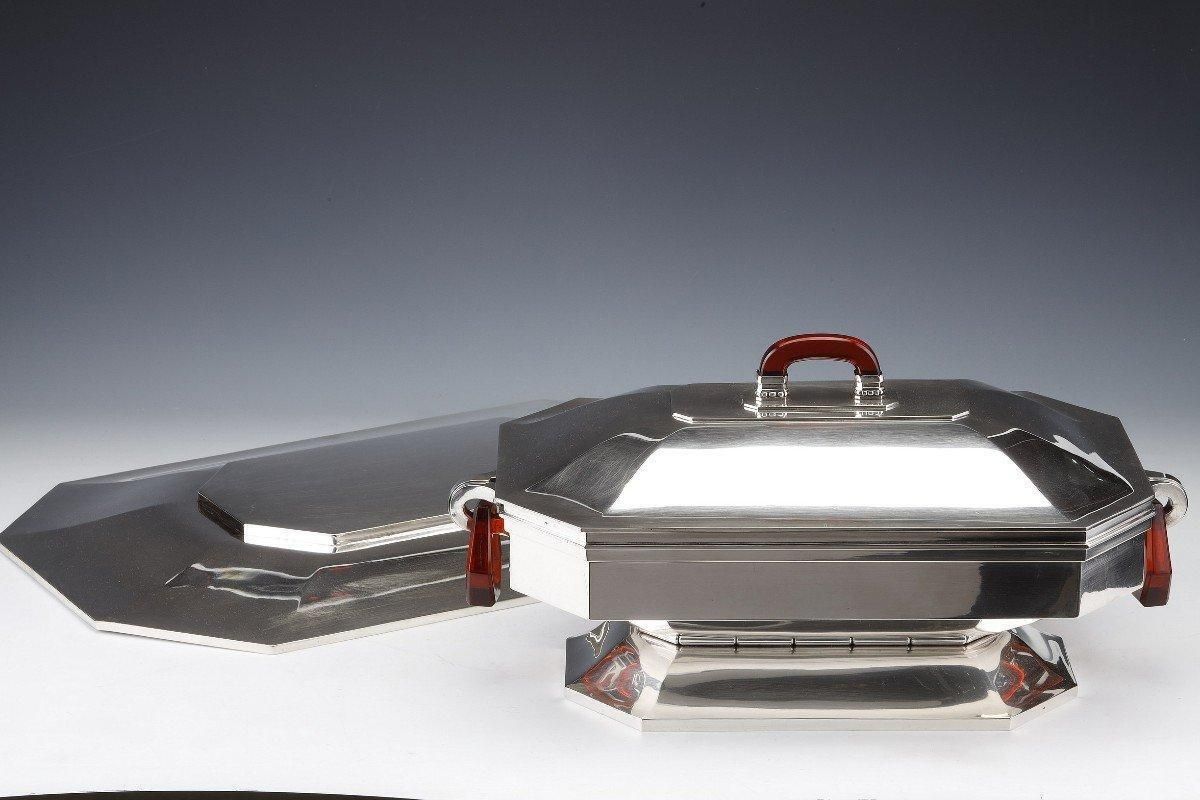 Goldsmith Auguste Leroy   Centerpiece In Solid Silver Circa 1930 photo 41158.0