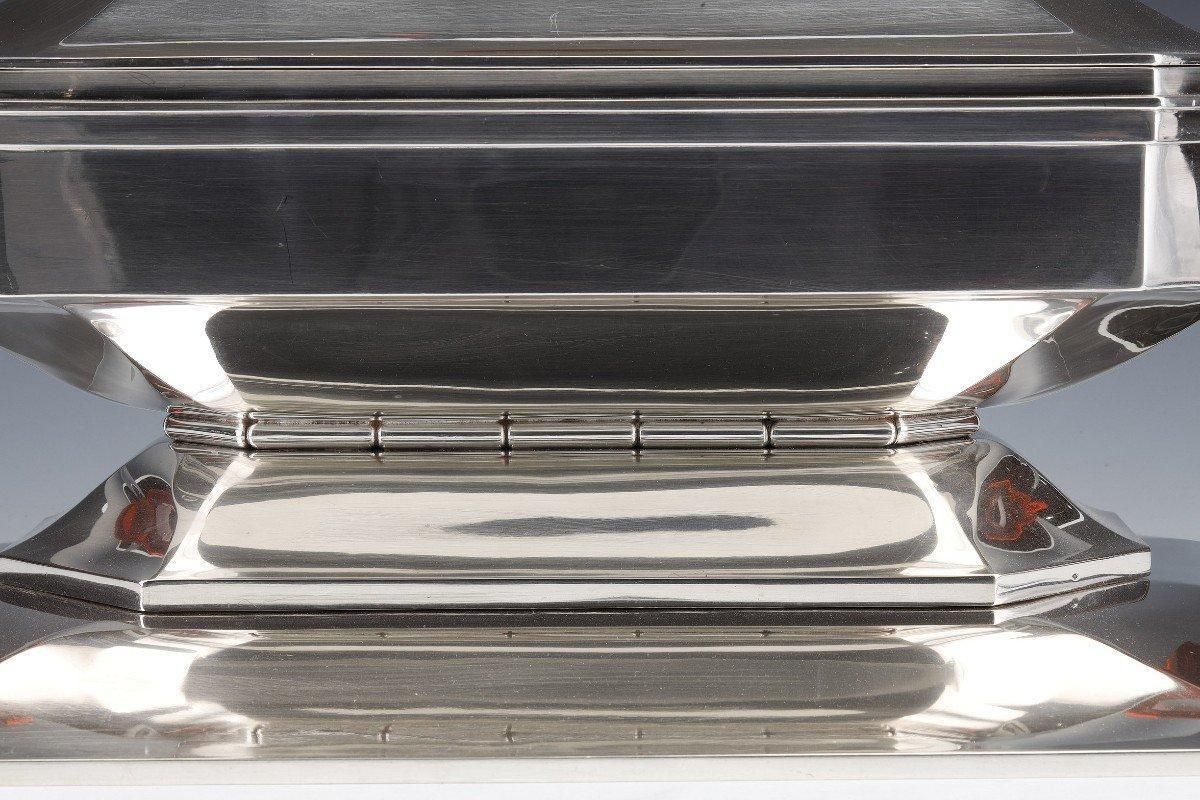 Goldsmith Auguste Leroy   Centerpiece In Solid Silver Circa 1930 photo vintage
