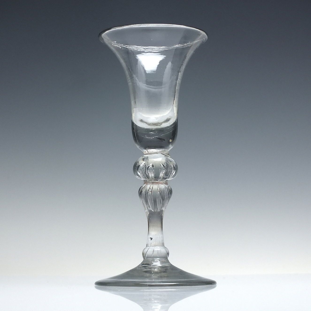 18th Century Balustroid Wine Glass C1735 photo furniture
