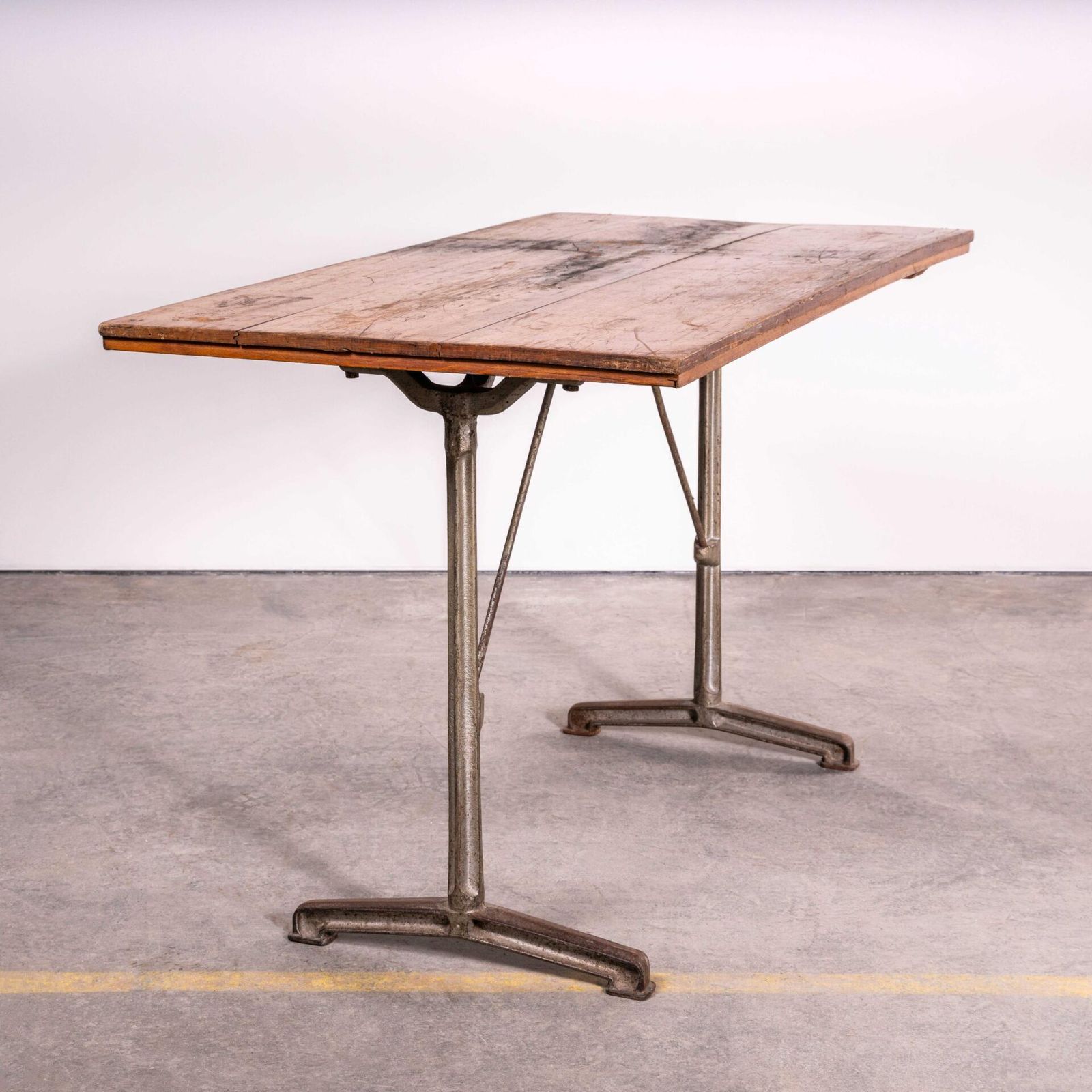 1930’s French Original Cast Base Small Dining Table photo Furniture