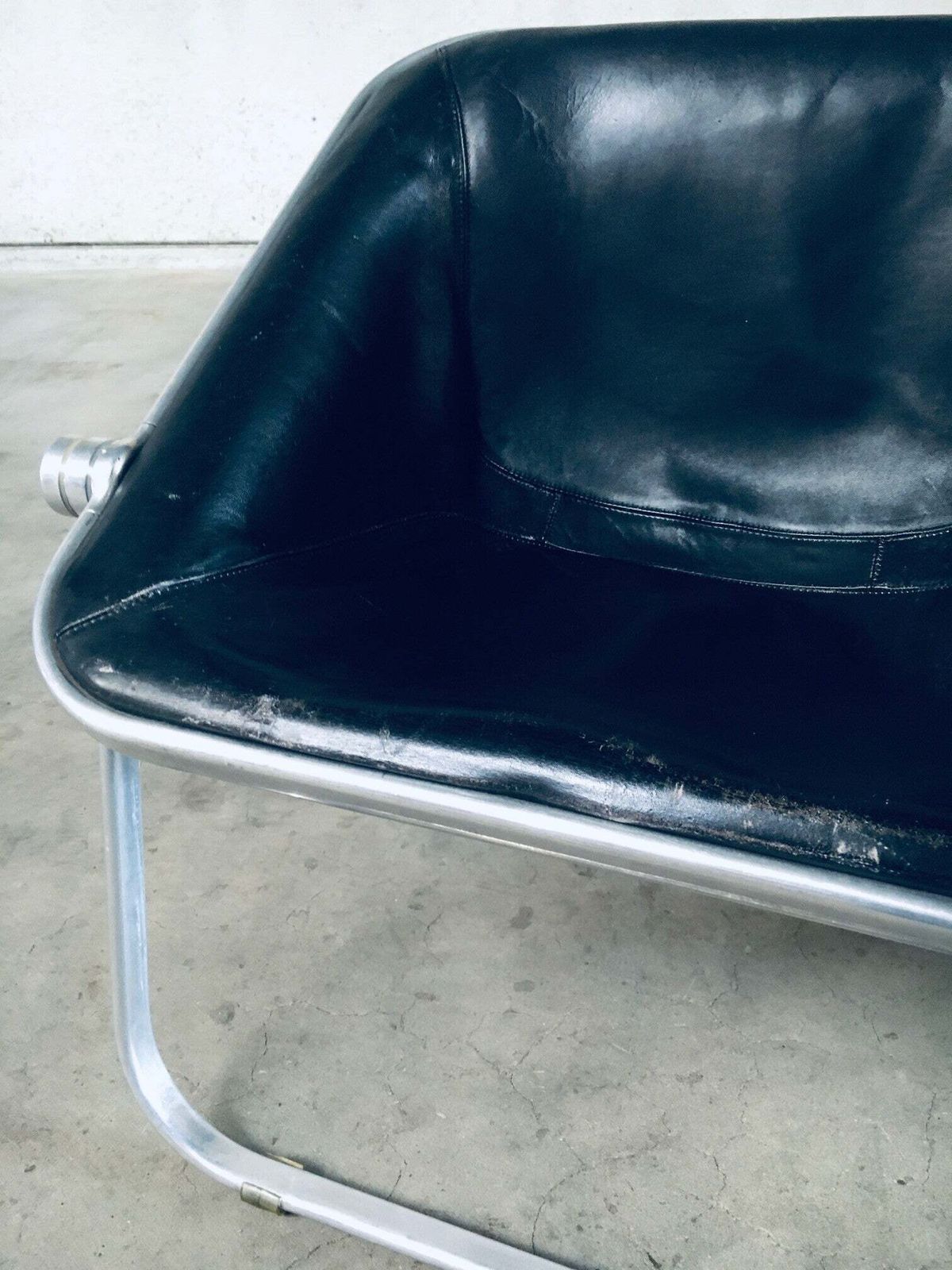 photo furniture Plona Leather Side Chair By Giancarlo Piretti For Castelli, 1970's Italy