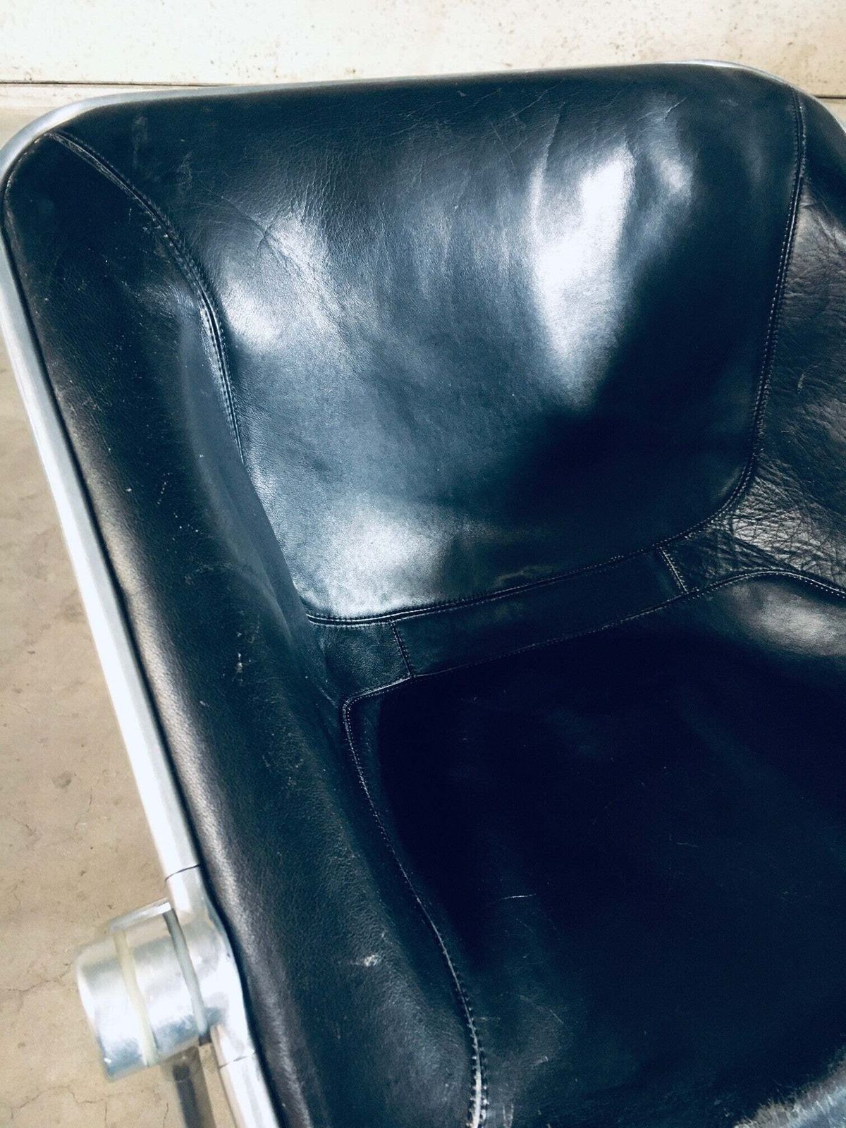 photo buy Plona Leather Side Chair By Giancarlo Piretti For Castelli, 1970's Italy
