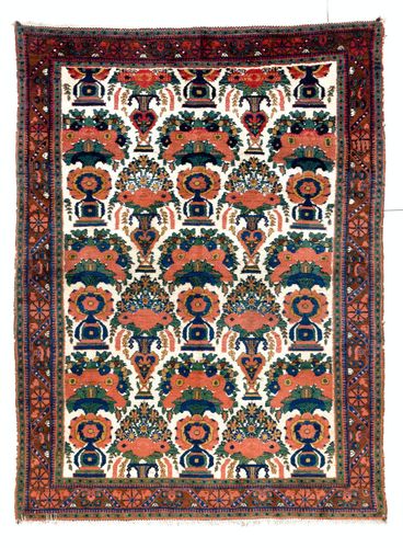 4.8x6.3 Ft Antique Tribal Rug, Excellent Original Condition