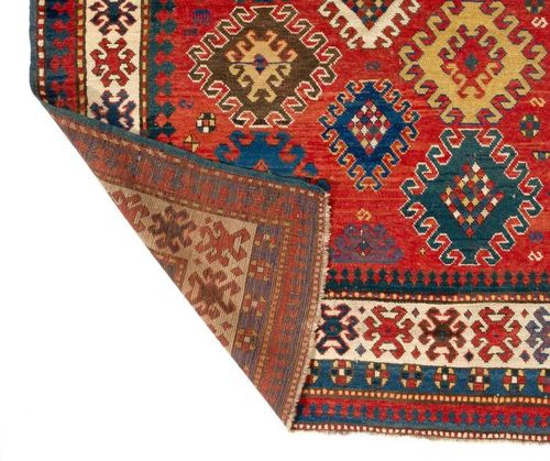 4.7x6.6 Ft Antique Caucasian Kazak Rug, Circa 1860, Original Good Condition photo 4769.0
