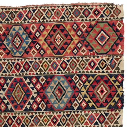 5.2x10 Ft Antique Caucasian Shirvan Kilim Rug, Ca 1870, 100% Wool & Natural Dyes photo 2200.0