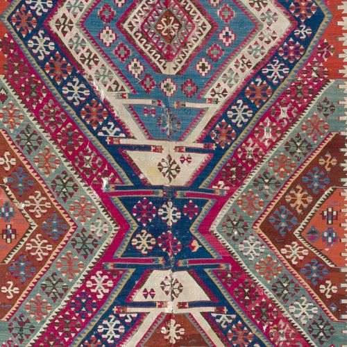 5x13.5 Ft Rare Antique Handmade Anatolian Flat Weave Kilim Rug, Ca 1875 photo Textiles