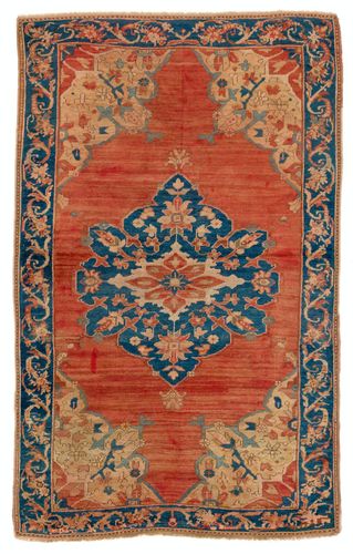 4.2x6.6 Ft Rare Antique Turkish Magri 'Fethiye' Wool Rug, Ca 1900