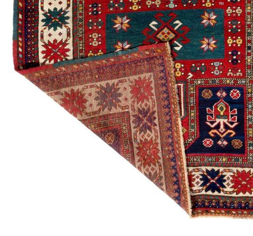 4.3x9.6 Ft Antique Caucasian Kazak Rug. Full Pile. Original Condition. Ca 1880 photo 4769.0